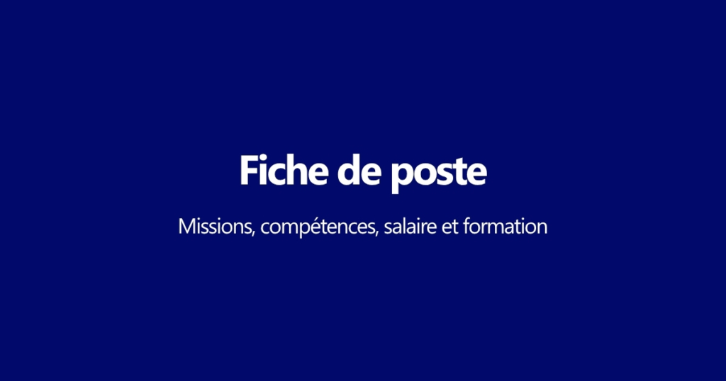 fiche de poste