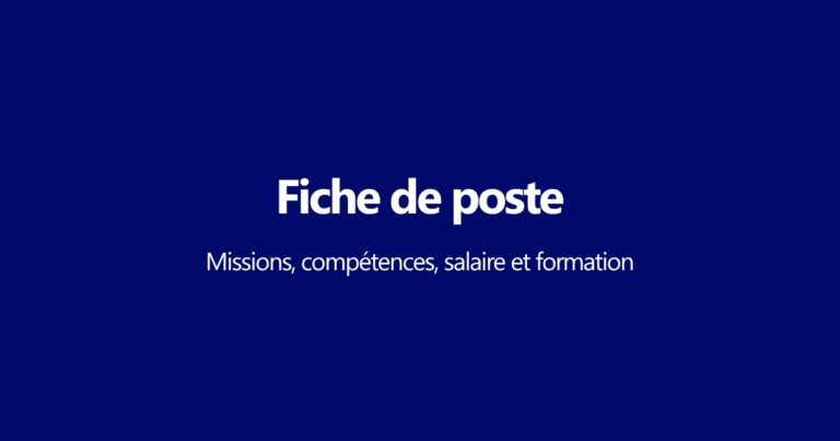 Fiche de poste – Responsable de magasin