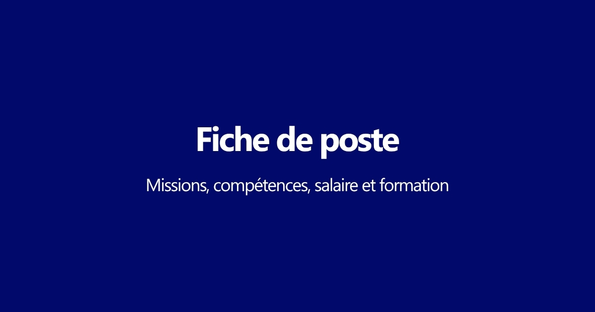 fiche de poste